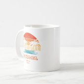 Cozumel Mexico Vintager Sonnenuntergang Matching Kaffeetasse (Vorderseite Links)