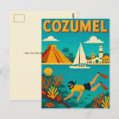 Cozumel Mexiko Farbige Postkarte (Vorne/Hinten)