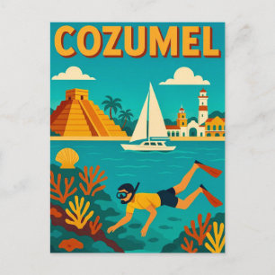 Cozumel Mexiko Farbige Postkarte