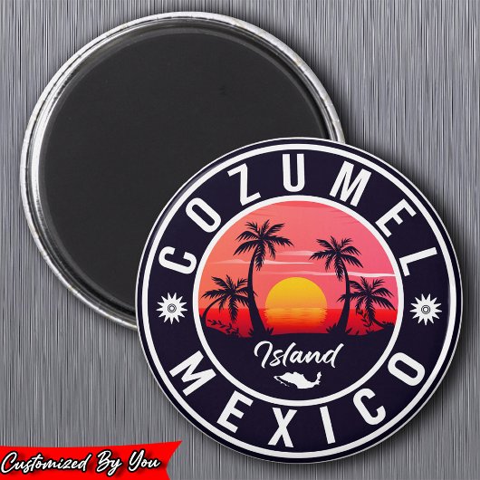 Cozumel Mexiko Insel Retro Sunset Souvenirs Magnet