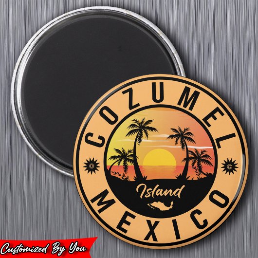 Cozumel Mexiko Insel Retro Sunset Souvenirs Magnet