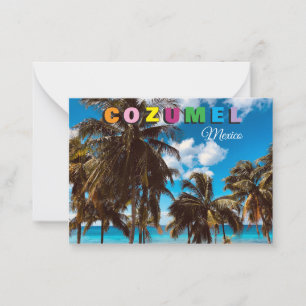 Cozumel Mexiko Landschaftsreise Mitteilungskarte