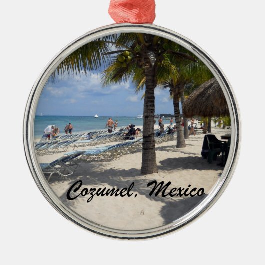Cozumel, Mexiko Ornament Aus Metall (Vorne)
