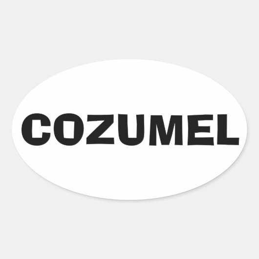 Cozumel, Mexiko Ovaler Aufkleber (Vorderseite)