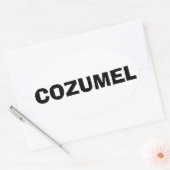 Cozumel, Mexiko Ovaler Aufkleber (Umschlag)