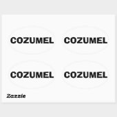 Cozumel, Mexiko Ovaler Aufkleber (Blatt)