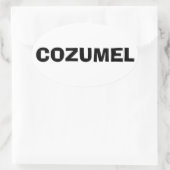 Cozumel, Mexiko Ovaler Aufkleber (Tasche)