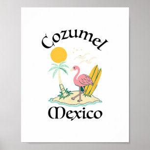 Cozumel Mexiko Souvenir Urlaub Reise Männer Frauen Poster