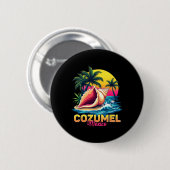 Cozumel Mexiko Strand Karibik Urlaub Reise Button (Vorne & Hinten)