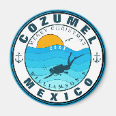 Cozumel Mexiko Tauchen Urlaub Souvenir Magnet (Vorne)