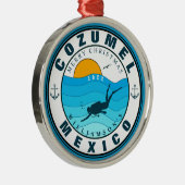 Cozumel Mexiko Tauchen Urlaub Souvenir Ornament Aus Metall (Rechts)