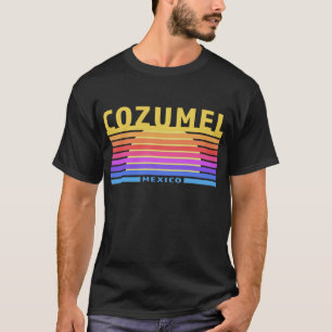Cozumel Mexiko Vintage-Sonnenuntergang, Sonnenaufg T-Shirt