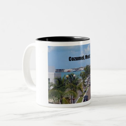 Cozumel, Mexiko Zweifarbige Tasse (Vorderseite Links)