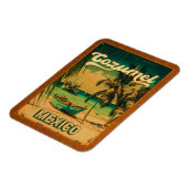 Cozumel Palm Tree Retro 80er Mexican Playa Magnet (Linke Seite)