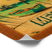 Cozumel Palm Tree Retro 80er Mexican Playa Poster (Ecke)