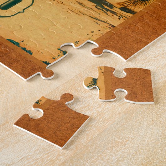 Cozumel Palm Tree Retro 80er Mexican Playa Puzzle (Seite)