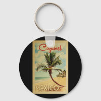 Cozumel Palm Tree Vintage Travel