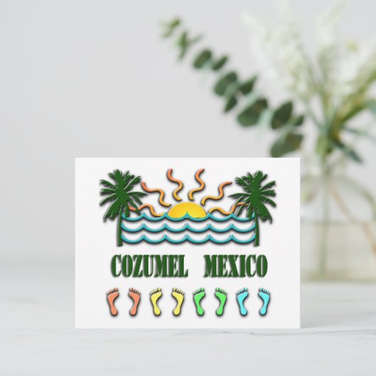 Cozumel Postkarte (Stehend Vorderseite)