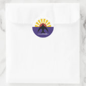 Cozumel, Quintana Roo, Mexiko-Flagge Runder Aufkleber (Tasche)
