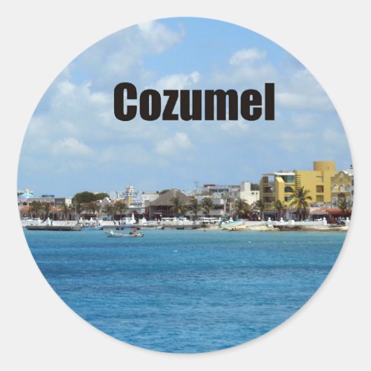 Cozumel Runder Aufkleber (Vorderseite)