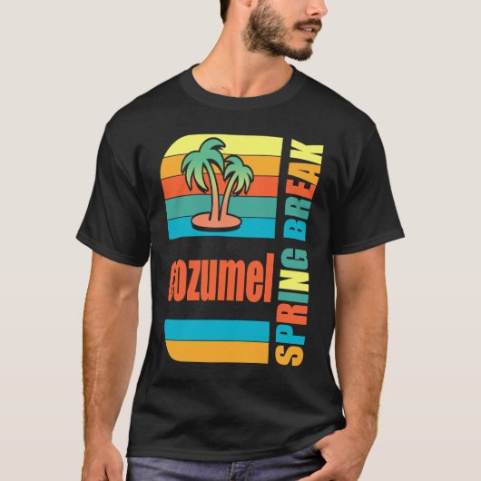 Cozumel Spring Break High School Retro Beach Graph T-Shirt (Vorderseite)