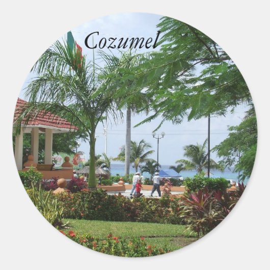 Cozumel Tropical Palm Tree Stickers (Vorderseite)