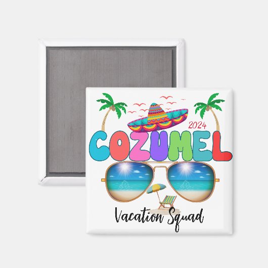Cozumel Urlaub Squad Sun, Sand und Erinnerungen Me Magnet (Vorderseite/Rückseite)