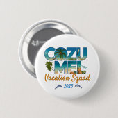 Cozumel Vacation 2025 Tropical Erlebnis Button (Vorne & Hinten)