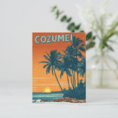 Cozumel Vintag Postkarte (Stehend Vorderseite)