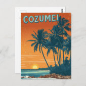 Cozumel Vintag Postkarte (Vorne/Hinten)