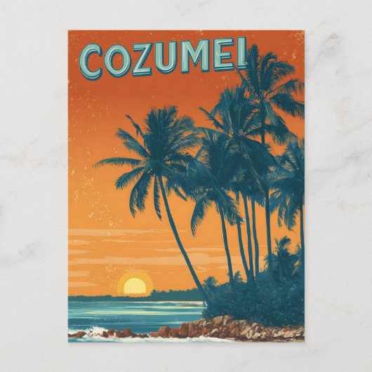 Cozumel Vintag Postkarte (Vorderseite)