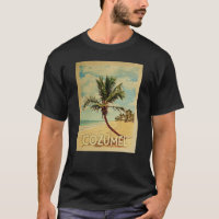 Cozumel Vintage Travel T - Shirt - Beach