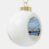 CozumelDockside Keramik Kugel-Ornament (Links)