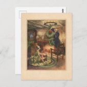 Cozy 18th Century Holiday Scene Postkarte (Vorne/Hinten)