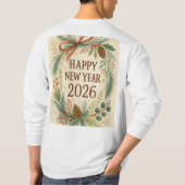 cozy 2026 happy new year Long Sleeve T-Shirt (Rückseite)