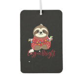 Cozy And Bright Sloth Christmas Lights (1) Autolufterfrischer (Vorderseite)