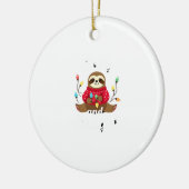 Cozy And Bright Sloth Christmas Lights (2) Keramik Ornament (Links)