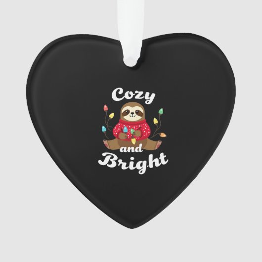Cozy And Bright Sloth Christmas Lights (2) Ornament (Vorderseite)
