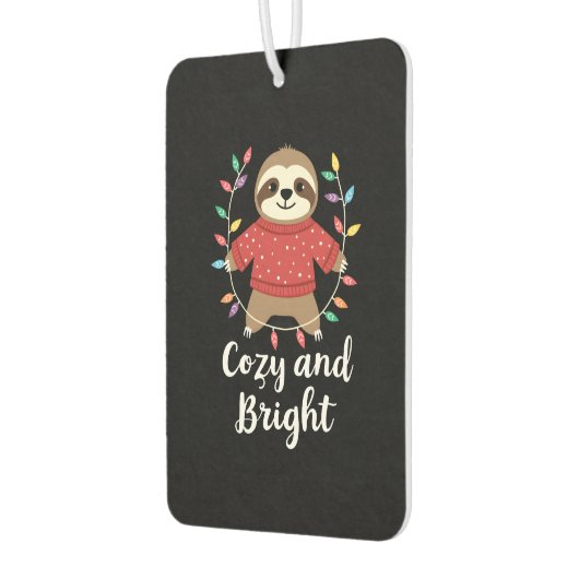 Cozy And Bright Sloth Christmas Lights (3) Autolufterfrischer (Links)