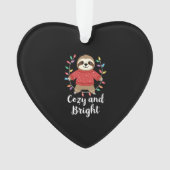 Cozy And Bright Sloth Christmas Lights (3) Ornament (Vorderseite)