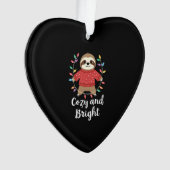 Cozy And Bright Sloth Christmas Lights (3) Ornament (Vorderseite)