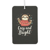 Cozy And Bright Sloth Christmas Lights (4) Autolufterfrischer (Vorderseite)