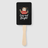 Cozy And Bright Sloth Christmas Lights (4) Fächer (Vorderseite)