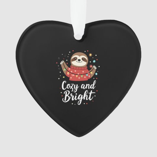 Cozy And Bright Sloth Christmas Lights (4) Ornament (Vorderseite)