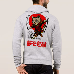 Cozy Anime Samurai Katze Fußball - Für japanische Hoodie