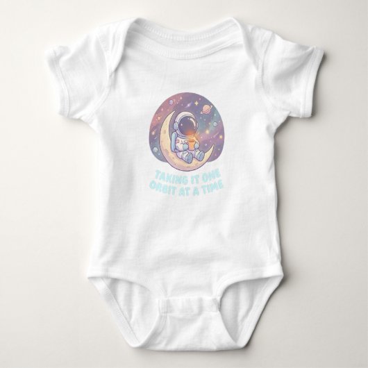Cozy Astronaut Baby Bodysuit – Cute Space Baby Baby Strampler (Vorderseite)