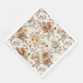 Cozy Autumn Aesthetic Fall Floral Pattern Serviette (Ecke)