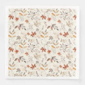 Cozy Autumn Aesthetic Fall Leaves Botanical Serviette (Vorderseite)