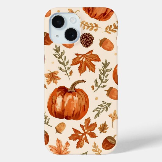 Cozy Autumn Aesthetic Pattern Phone Case (Rückseite)