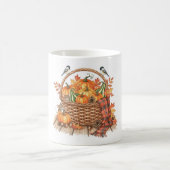 Cozy Autumn Harvest Basket with Mice and Birds Kaffeetasse (Mittel)